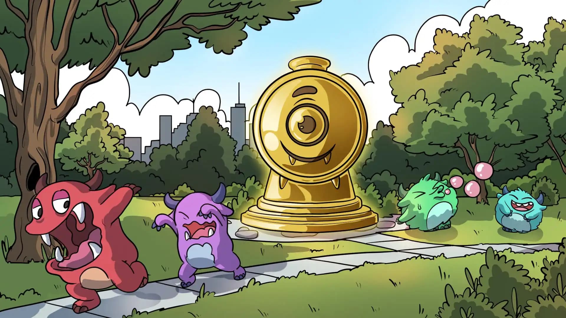 Cryptidz Currency Monument in The Swamp